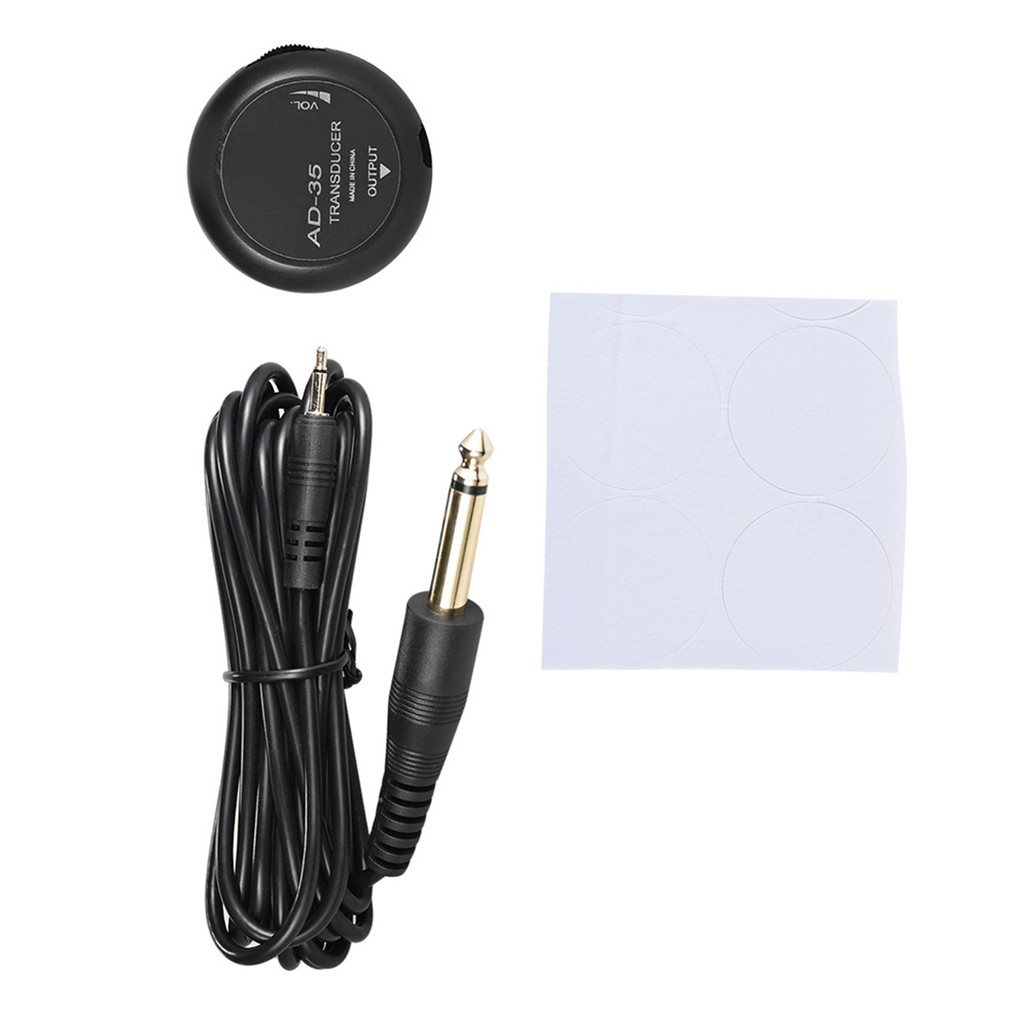 [mushmy] Adeline AD-35 Mini Piezo Pickup Micro Đầu dò tiếp xúc với phích cắm đầu ra 6,35mm Cáp 3 mét