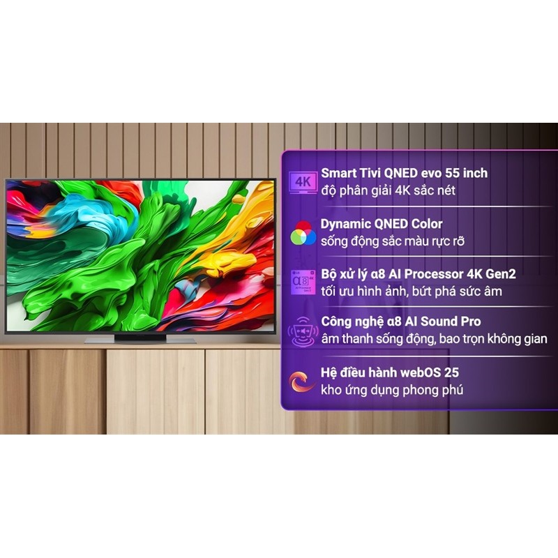 Smart Tivi QNED evo LG AI 4K 55 inch 55QNED86ASA 2025 - Indonesia 9 Đoàn Giỏi-H©️Ⓜ️