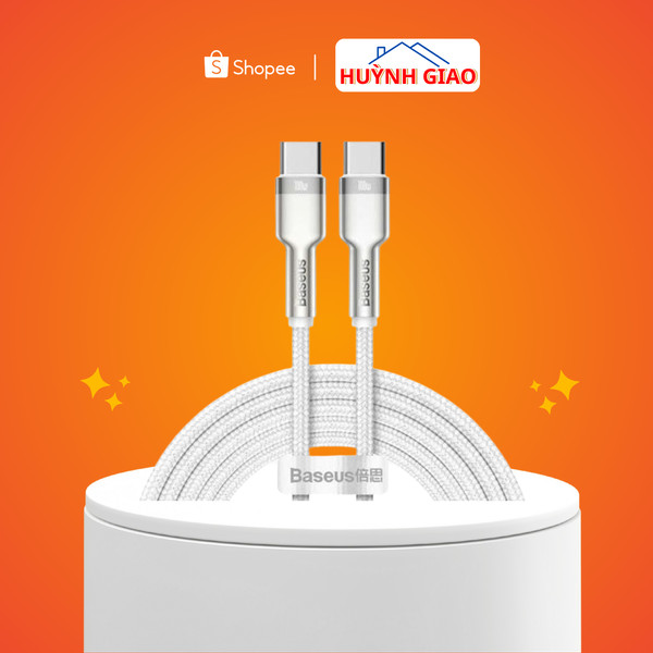 Baseus Cafule Series Metal Data Cable Type-C to Type-C 100W|Huỳnh Giao