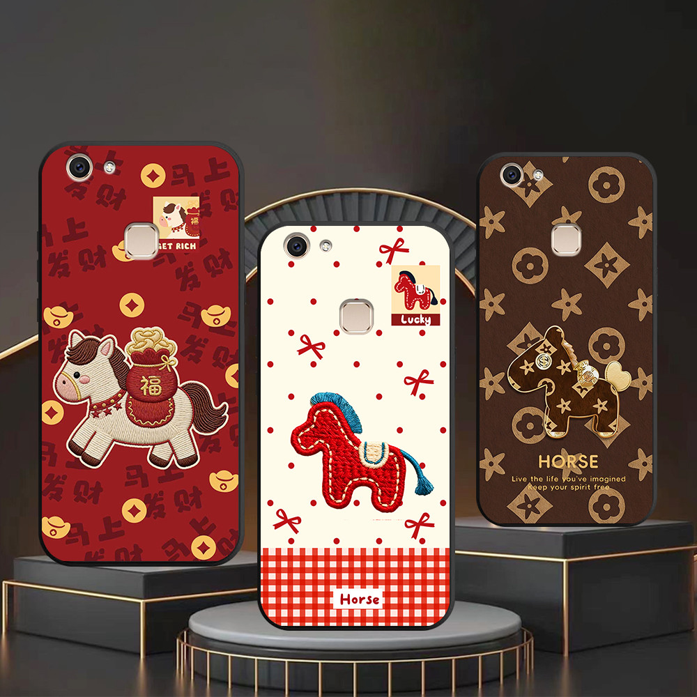 Ốp lưng Vivo V7 / V7 Plus / V7+ in hình ngựa tết 2026 happy horse