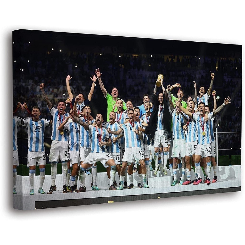 Lionel Messi Poster Canvas Messi Argentina Nghệ Thuật Treo Tường Leo Messi Bóng Đá Áp Phích Cho Bé T