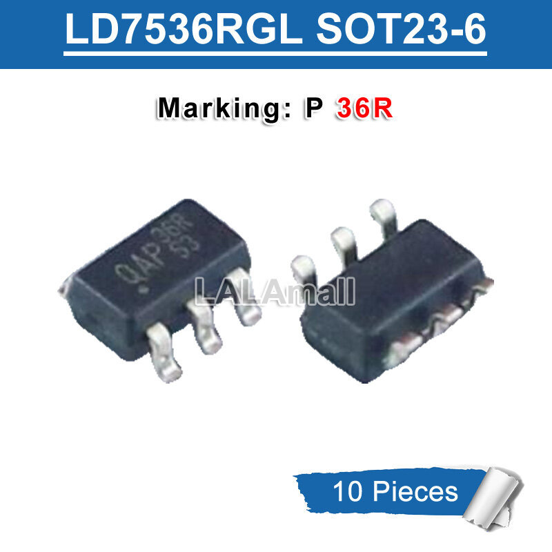 10 Chiếc LD7536RGL LD7536R-GL SOT-23 LD7536R Đánh Dấu 36R P36R SOT23-6 SMD Bộ Điều Khiển PWM Chip IC