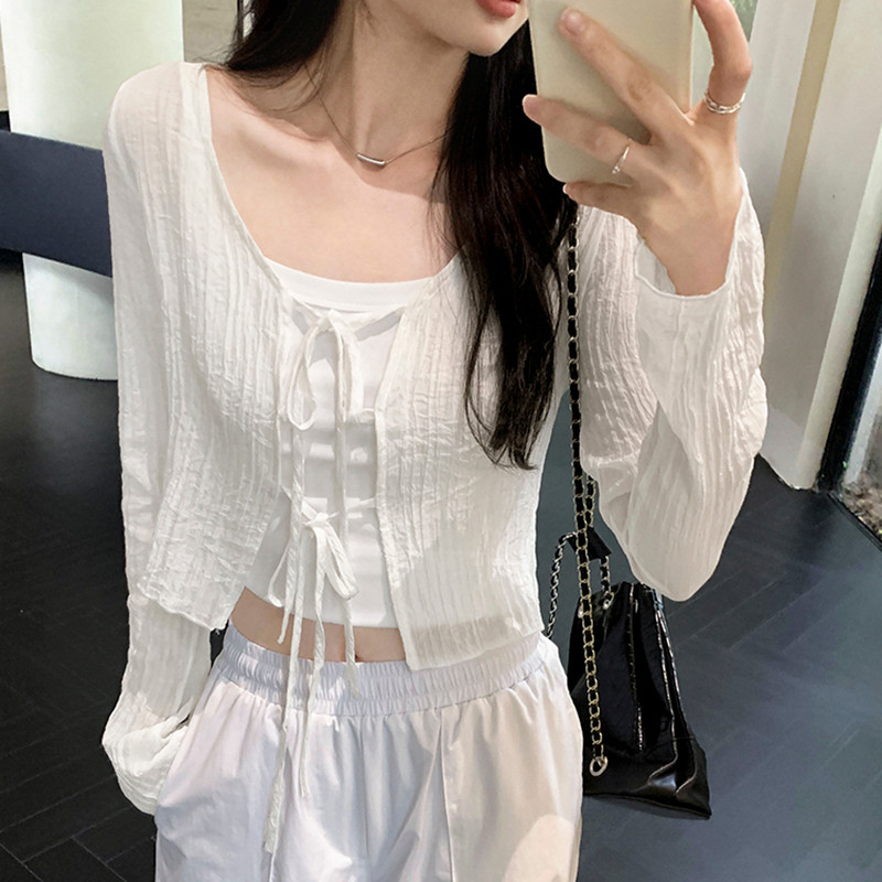 Áo Cardigan Nữ Mỏng Uniqlo, Chống Nắng Dệt Kim, Thời Trang Mùa Hè