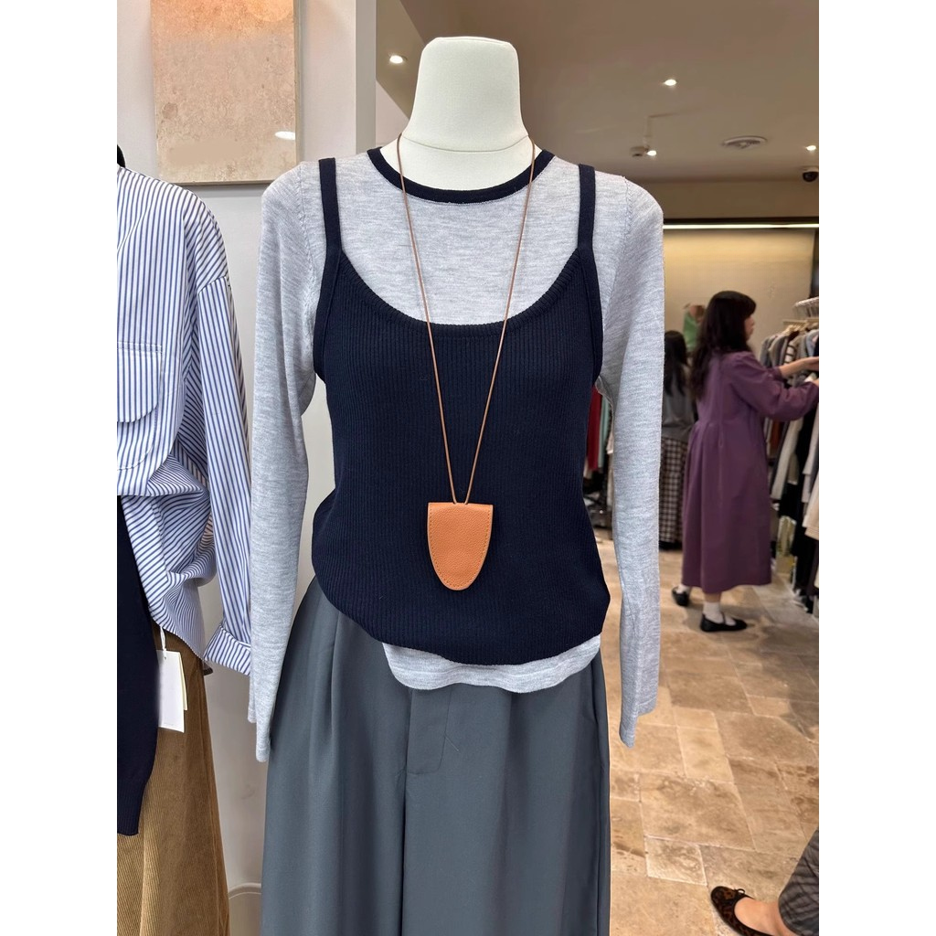 Áo Cardigan Uniqlo Thu Đông, Phong Cách Hàn Quốc, Dệt Kim Hai Mảnh Cho Nữ