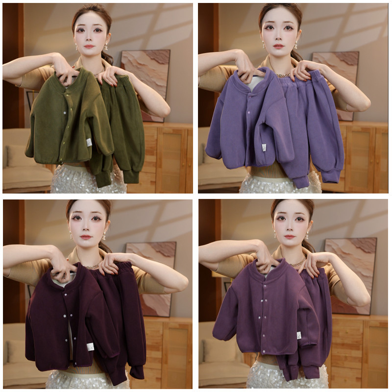 Bộ đồ lông cừu Ollie dành cho trẻ em Dày phong cách thường ngày Thu đông Áo khoác ngoài Áo khoác dày