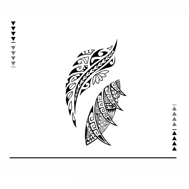 Runes Và Lá Thảo Dược Hình Xăm Dán Chống Thấm Nước Chống Mồ Hôi Lâu Dài Độc Đoán Runes Sáng Tạo Nam 