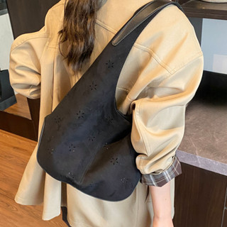 Đơn Giản Đa Năng Thường Ngày 2025 Phong Cách Mới Retro Da Lộn Túi Tote Phong Cách Lười Dung Tích Lớn Túi Đeo Vai Đi Làm Túi