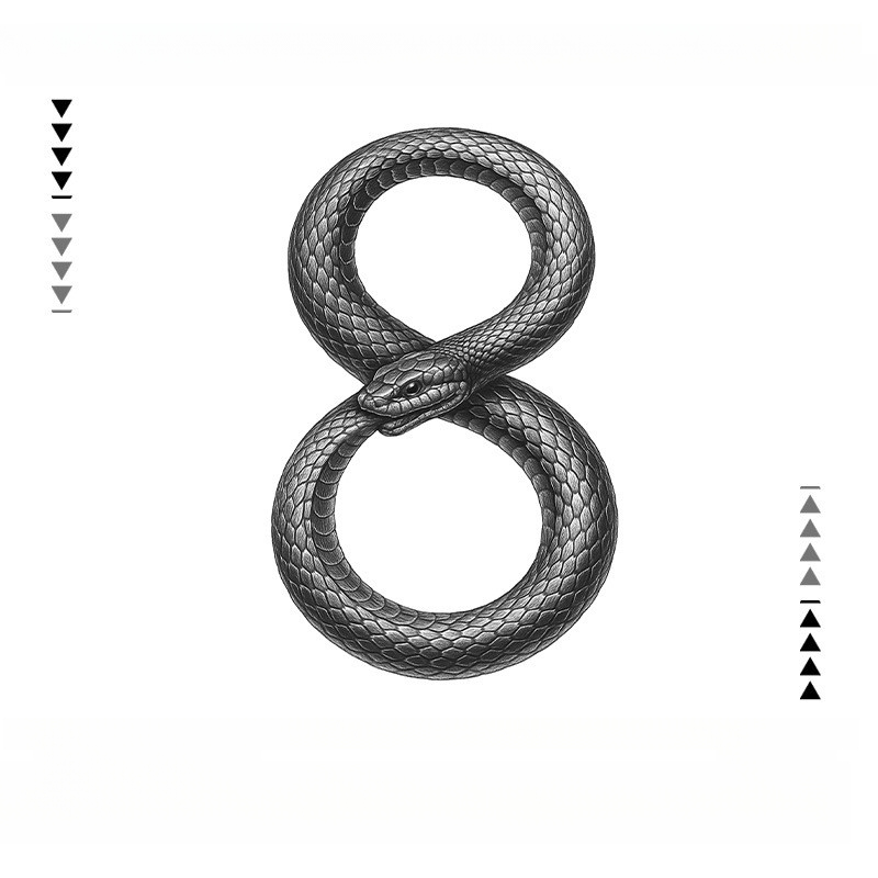 Miếng dán hình xăm rắn Moebius độc đáo, chống thấm nước