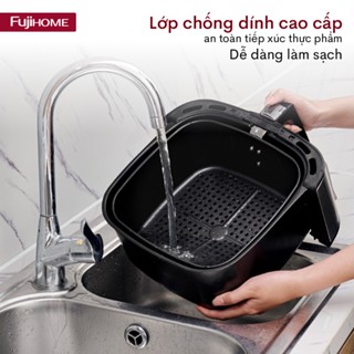 Nồi chiên không dầu 8L điện tử Fujihome Nhật Bản Nhập Khẩu, chống dính cao cấp, tự ngắt an toàn
