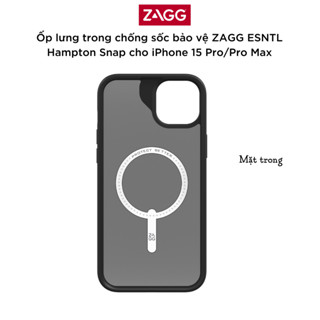 Ốp lưng trong chống sốc bảo vệ ZAGG ESNTL Hampton Snap cho iPhone 15 Pro/Pro Max