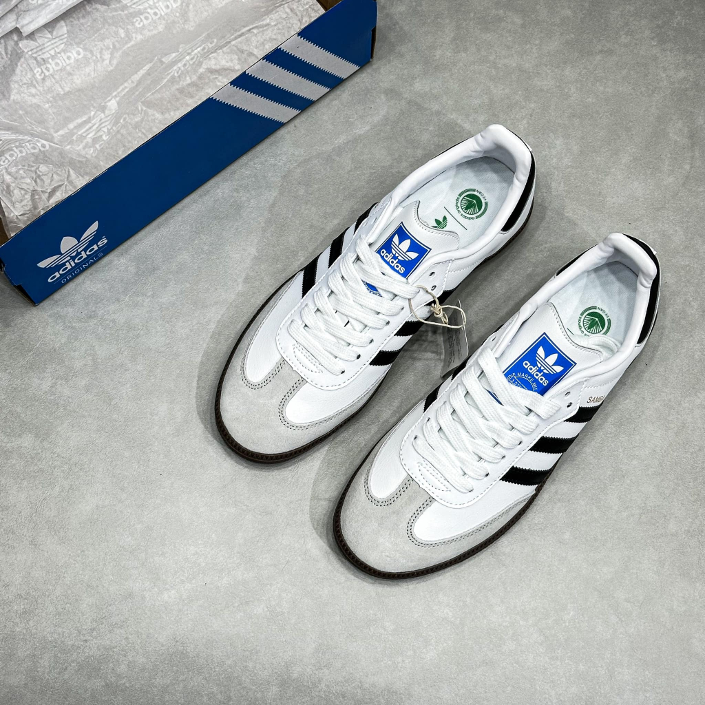 [ Best Quality ] Giày Sneaker_Adidas Samba Vegan White Black Gum Full Box Đủ Màu.Tặng Tất