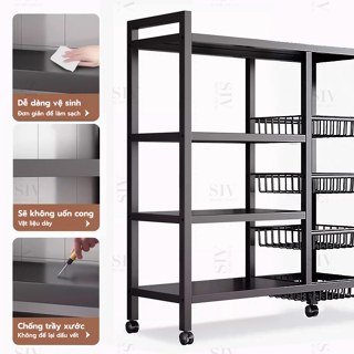 SIV Kệ nhà bếp để đồ đa năng kệ lò vi sóng thông minh 4 tầng