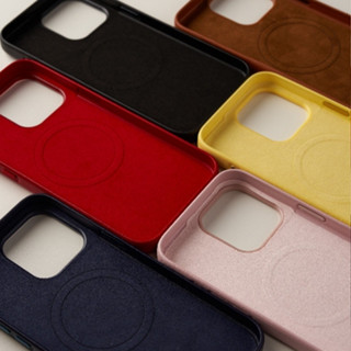 Ốp Da cao cấp 1-1 full viền, lót nhung, hỗ trợ Sạc nam châm Weekase Basic Leather Case Màu Xanh Tím Than