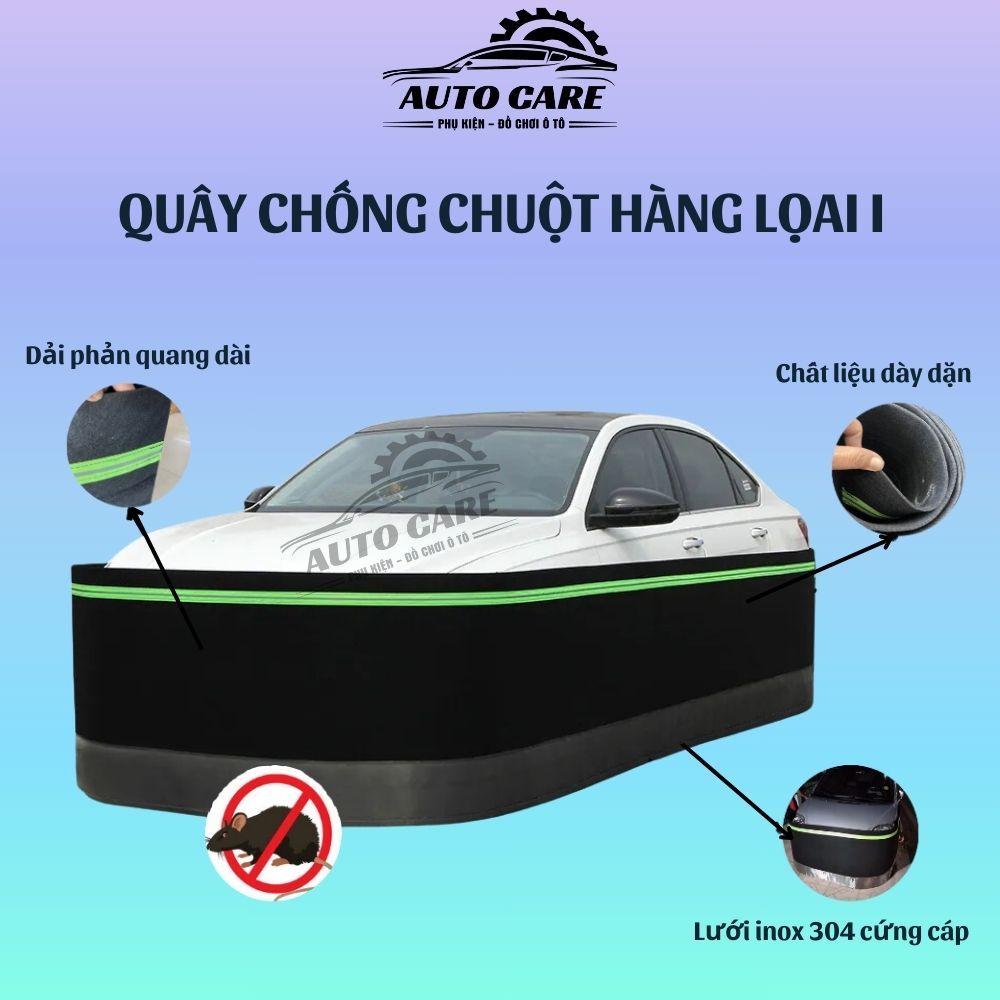 Quây chống chuột ô tô cao cấp dành cho mọi loại xe chất liệu dày dặn, chân inox 304 cứng cáp| Lưới chống chuột ô tô