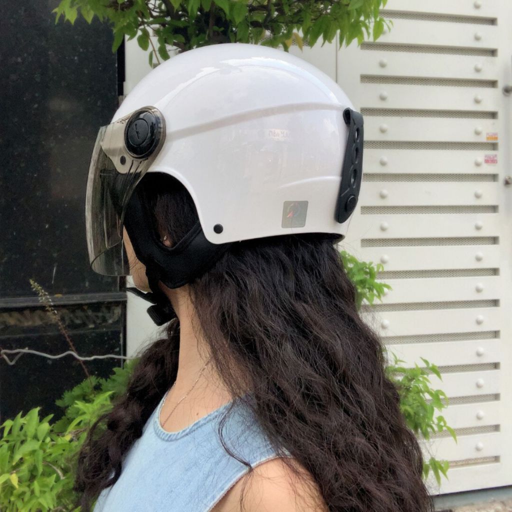 Mũ bảo hiểm 1/2 có kính VARO tem A30 cao cấp - Kính chống tia UV, Chính hãng VARO