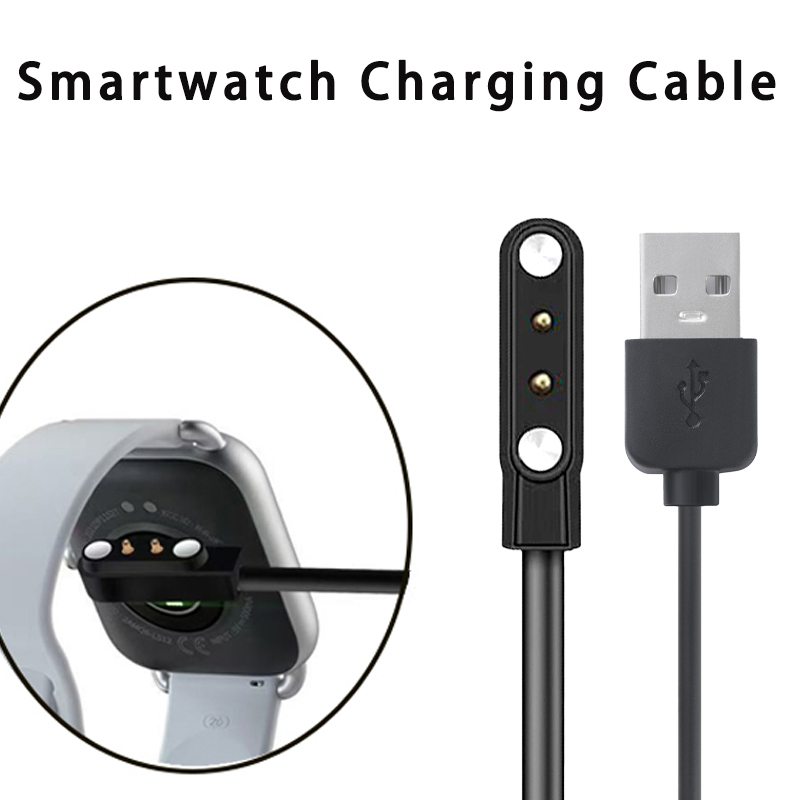 Cáp sạc từ tính cho đồng hồ thông minh, dây thay thế USB 2 chấu, sạc cho GS10/FA58/Y68/MW08/GT1/GT2/
