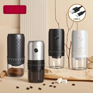 Máy xay cà phê Burr điện cầm tay Sạc USB Cài đặt mài có thể điều chỉnh Máy xay cà phê Mini
