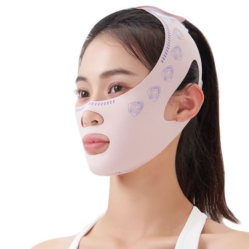 Băng định hình khuôn mặt V-Line - Dây đeo nâng săn chắc nếp gấp cằm & mũi đôi chống cằm cho ngày và 