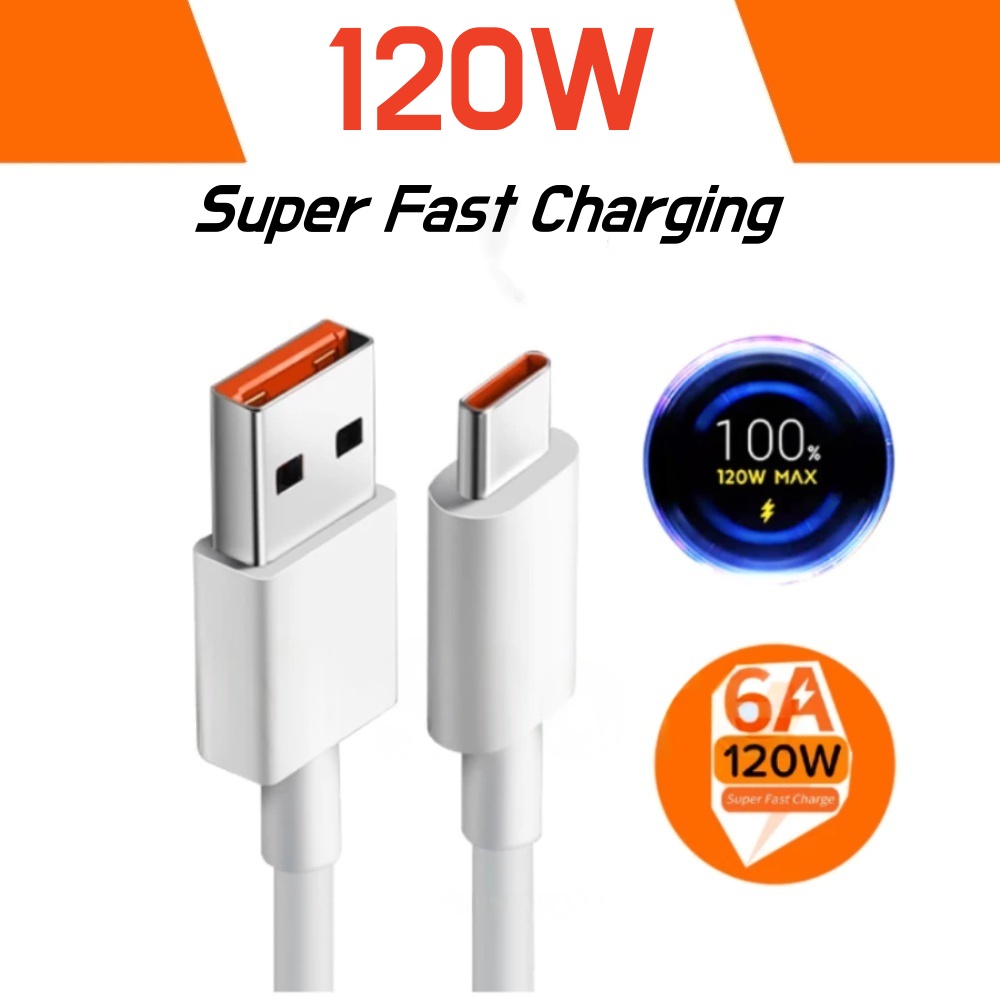Dây sạc nhanh Ultra Turbo 6A Type-C cho tất cả bộ sạc Xiaomi 33W/67W/120W