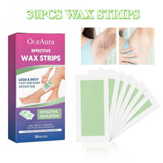  Băng Tẩy Lông Giấy Sáp An Toàn Cho Da Không Gây Kích Ứng Dưỡng Ẩm Mịn Màng Tẩy Lông Cơ Thể - 30 miếng 