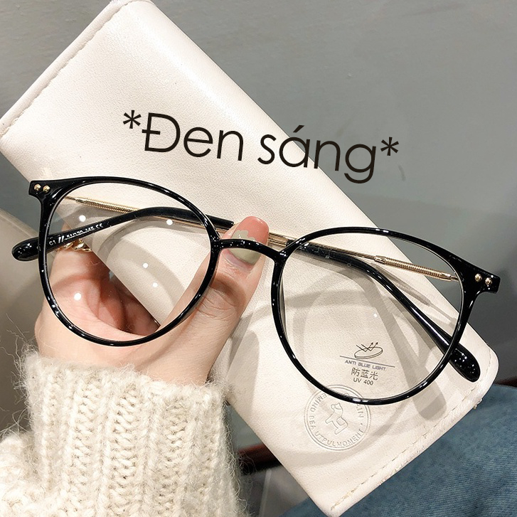 Kính ánh sáng xanh mới Kính mắt thời trang ống kính màu nâu siêu nhẹ dành cho nữ UV400