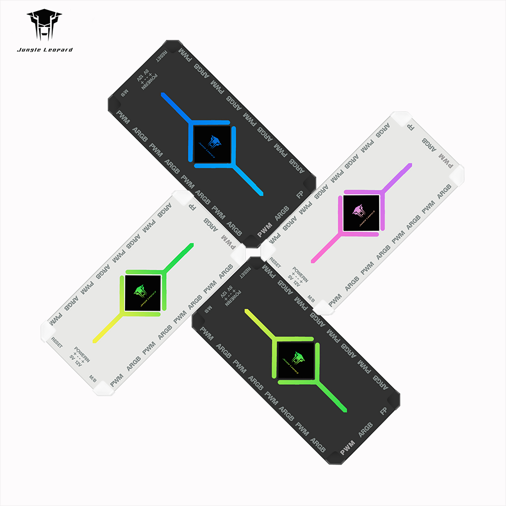 Jungle Leopard Smart Hub 5V 3PIN ARGB 4 Pin PWM 9 Cổng Vỏ PC Bộ Điều Khiển Quạt CPU IR Đèn Từ Xa Đồn