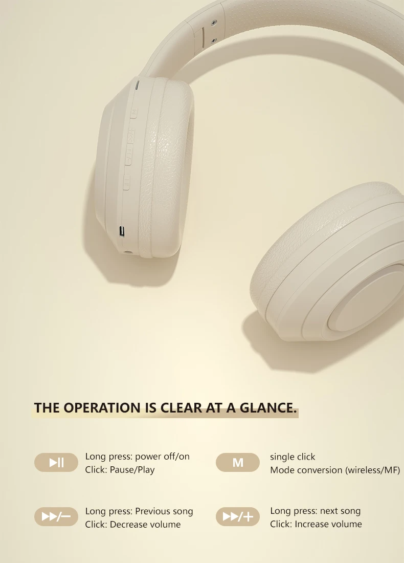 Tai nghe bluetooth SPRISE chụp tai không dây chống tiếng ồn có thể gập lại kèm mic | BigBuy360 - bigbuy360.vn