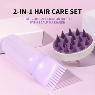 Bộ chăm sóc tóc HAI mảnh: Lược gốc và cọ dầu gội - Để điều trị màu sắc và chăm sóc da đầu