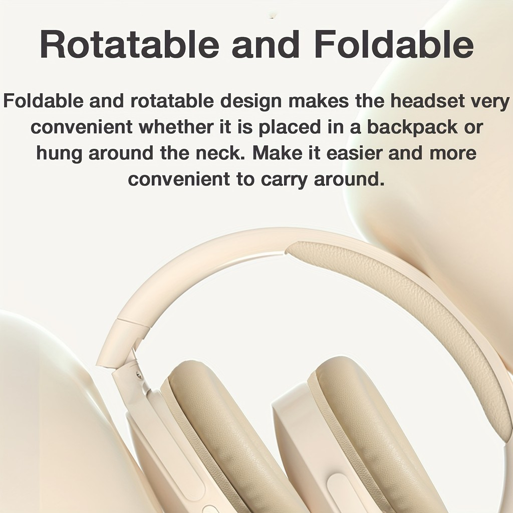 P2961 Tai nghe không dây Tai nghe Hifi âm thanh nổi Tai nghe trò chơi có Mic Tai nghe có thể gập lại Loa siêu trầm Hifi âm thanh nổi Tương thích với nhiều thiết bị | BigBuy360 - bigbuy360.vn