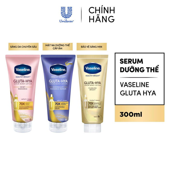 Serum Vaseline Gluta-Hya Dưỡng Da Sáng Mịn Sau 7 Ngày 300ML/330 ML (tùy đợt nhập hàng) | BigBuy360 - bigbuy360.vn