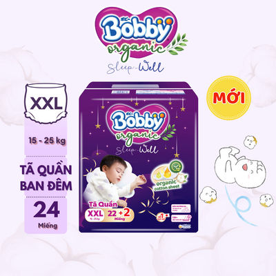 [MKB Gift] Tã quần Ban Đêm Bobby Sleep-Well XXL22+2