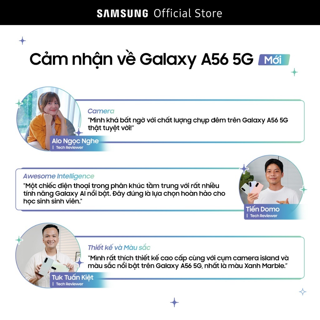 Combo Độc Quyền: ĐIện Thoại Samsung Galaxy A56 128GB + Tai nghe Samsung Galaxy Buds Core (Trắng) | BigBuy360 - bigbuy360.vn