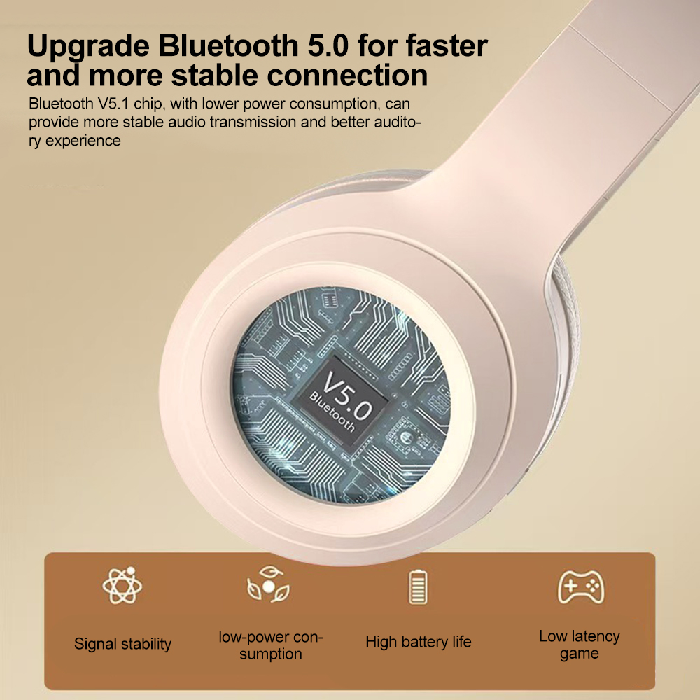 Tai nghe không dây Tai nghe Bluetooth Giảm tiếng ồn Jack 3,5MM Tai nghe nhạc thể thao có thể gập lại | BigBuy360 - bigbuy360.vn