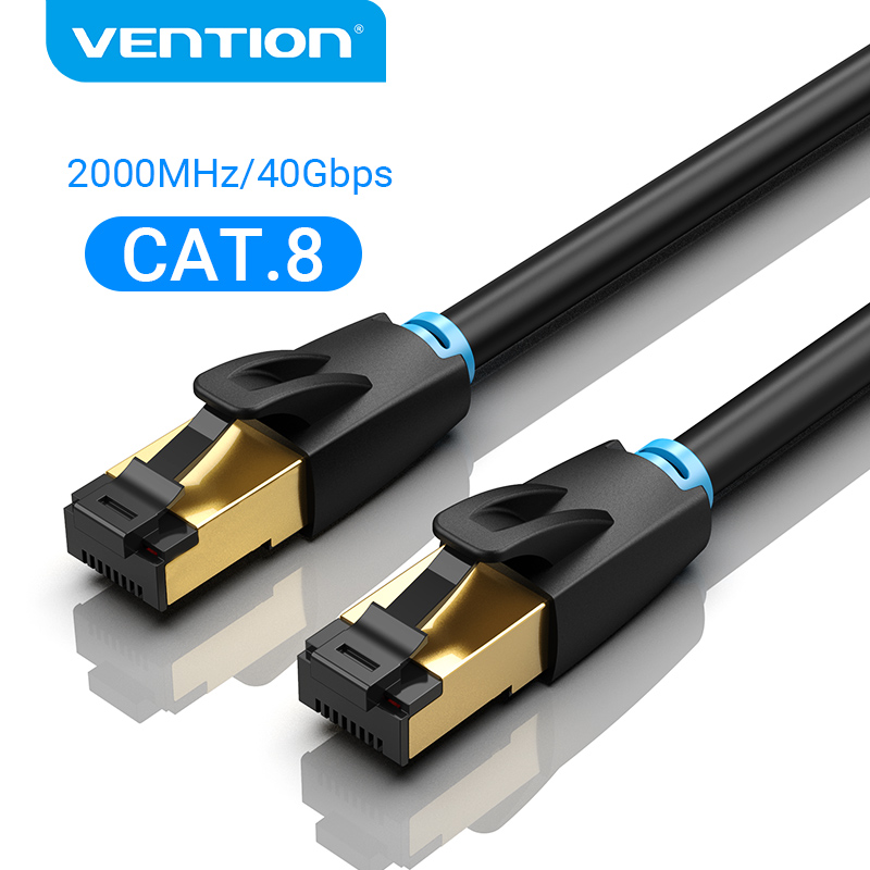 Cáp Vention Ethernet Lan CAT8 40Gps 2000Mhz Cáp RJ45 chơi game tốc độ cao chuyên nghiệp