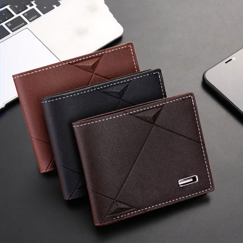 Ví Da Pu Mỏng Cho Nam - Đựng Xu Và Thẻ Nhiều Ngăn Kiểu Dáng Thời trang