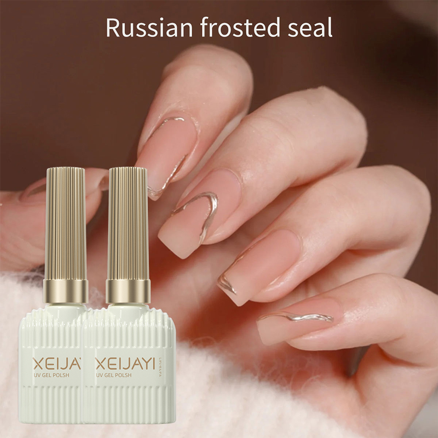 XEIJAYI 2 chiếc 15ml Nga Matte Top Coat Gel Ba Lan Seal UV Neon Art Design Matte Base Coat Gel Phổ B