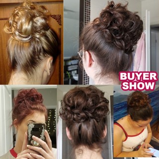  Búi Tóc Giả Xoăn - Búi Tóc Lộn Xộn Mềm Mại Với Dây Đeo Co Giãn Phụ Kiện Tóc Tuyệt Vời Cho Phụ Nữ 