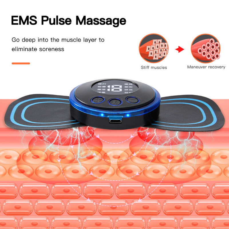 Cổ Sạc Máy Mát Xa Cổ Điện Massage EMS Cổ Tử Cung Miếng Dán Massage Để Giảm Đau Cơ