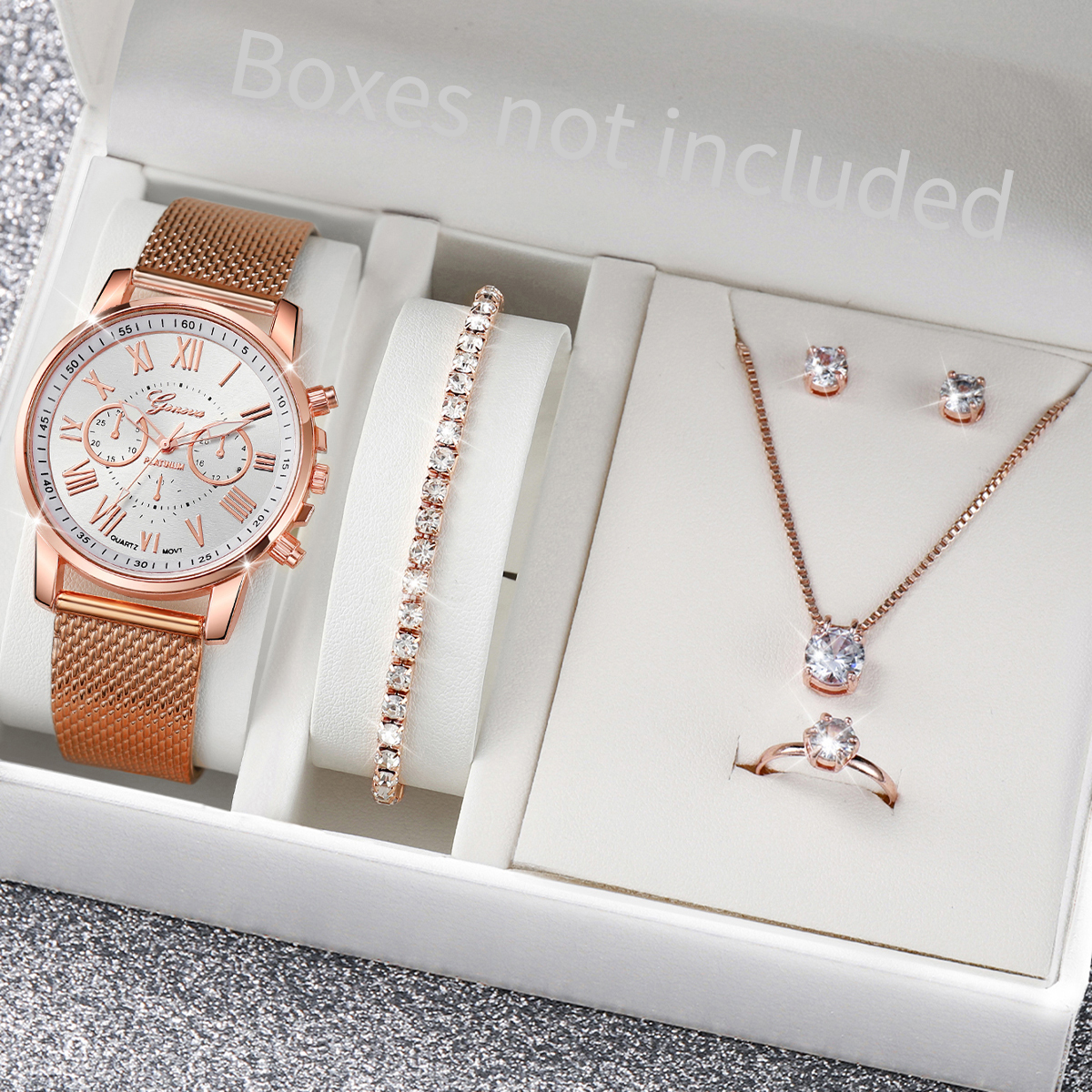 Đồng hồ Geneva Đồng hồ nữ Dây đeo bằng nhựa thông thường Đồng hồ thạch anh Bộ trang sức kim cương