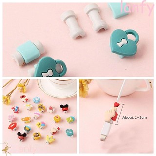 Lanfy dễ thương bảo vệ cáp điện thoại di động dây cáp cuộn dây cáp cắn dây sạc usb di động cáp sạc bảo vệ dây bảo vệ hoạt hình dây sạc bảo vệ
