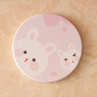 Diatom Bùn coaster Miếng Lót Hấp Thụ Nước Hình Tròn Hoạt Hình Một nti Trượt coaster Hộ Gia Đình Trà Cốc Cách Nhiệt Miếng Lót 10 * 10CM