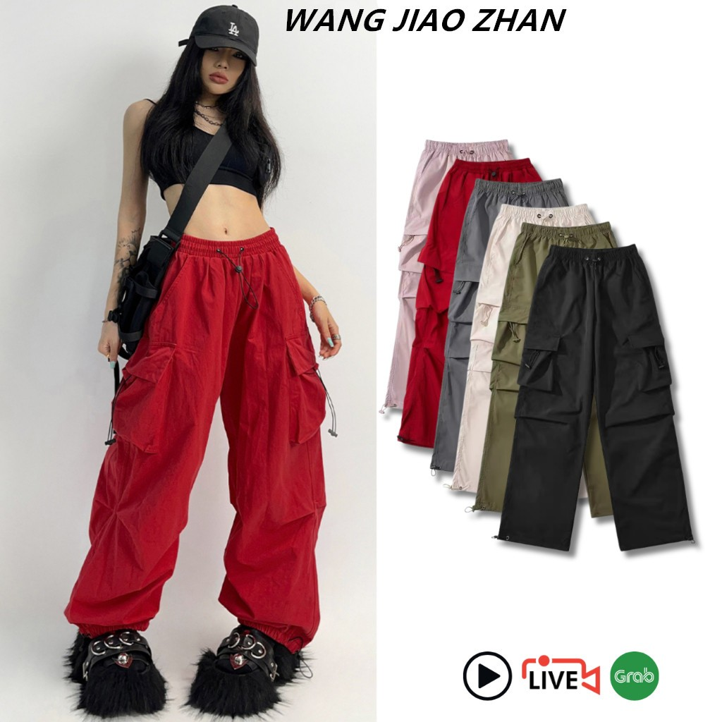 Quần yếm ống rộng lưng cao thời trang nữ phong cách mới