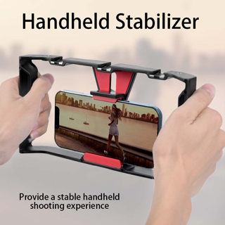 1 Bộ ổn định cầm tay Xoay Gimbal Giá đỡ điện thoại di động Giá đỡ micrô lấp đầy ánh sáng Khung điện thoại di động trực tiếp với ba giao diện mở rộng giày lạnh Nhiều giao diện mở rộng 1 / 4 cho máy ảnh thể thao cho điện thoại di động DV và các loại đa năng