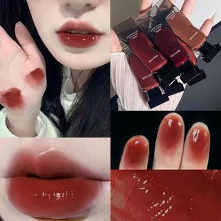 Trong suốt Ice Cube Velvet Lip Glaze / Son dưỡng môi Son bóng / Son môi / Sắc tố trong suốt Lip Glaze Cốc không dính Lip Mud Lip Glaze Matte Lipstick / Son dưỡng ẩm lâu trôi / Son môi bóng môi dành cho người mới bắt đầu