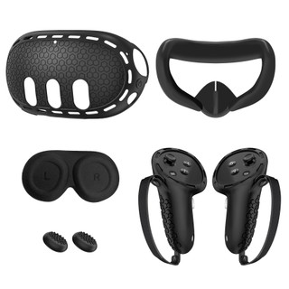 Tương thích với phụ kiện Oculus Quest 2, mặt nạ silicon, vỏ VR, vỏ tay cầm điều khiển cảm ứng, vỏ ống kính bảo vệ, nắp cần điều khiển