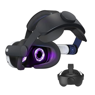 Tương thích với Oculus Quest 3, Phụ kiện băng đô Meta Quest 3 Có thể điều chỉnh Elite Band Thay đổi tăng cường thoải mái Giảm căng thẳng trên da mặt (Đen)