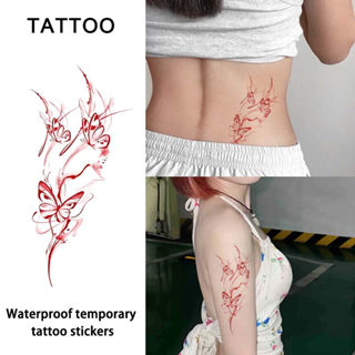 Hình Xăm Tạm Thời - Nhãn Dán Thiết Kế Vai & Cánh Tay Bướm Chống Thấm Nước, Nghệ Thuật Cơ Thể Thực Tế Cho Nữ