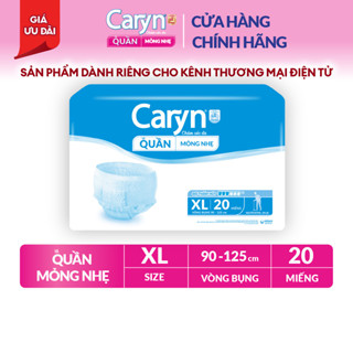 Tã/Bỉm Quần Người Lớn Caryn Mỏng Nhẹ Chống Tràn Dành Cho Người Già Có Thể Tự Đi Lại Size XL (12/24/20pcs)