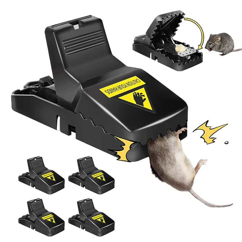 Đen Có Thể Tái Sử Dụng Chuột Nhựa Bẫy Bẫy Chuột Bắt Nhà Mousetrap Killer Chuột Snap Bẫy gặm nhấm Bắt