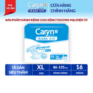 Tã/Bỉm dán người lớn siêu thấm Caryn dành cho người hạn chế khả năng đi lại Size XL (10/20pcs)